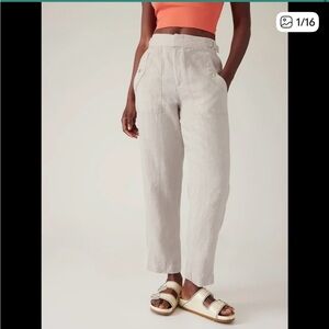 NWT Athleta Voyager Linen Pant - 10P